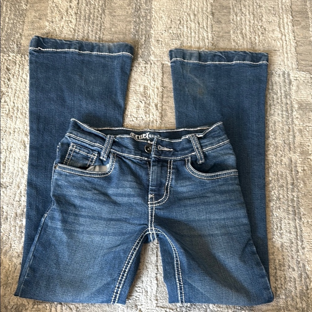 Cruel Girl Blue Flare Wide Leg Jeans
